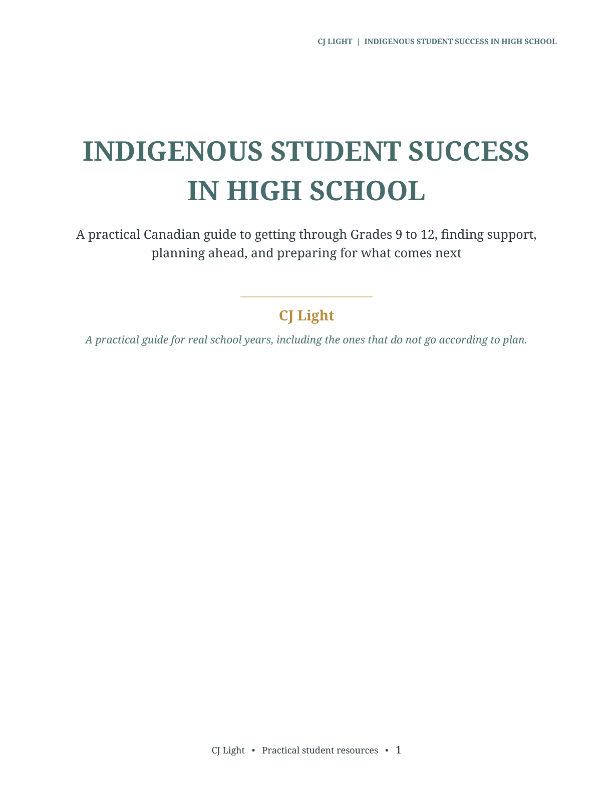 Indigenous Student Success in High School